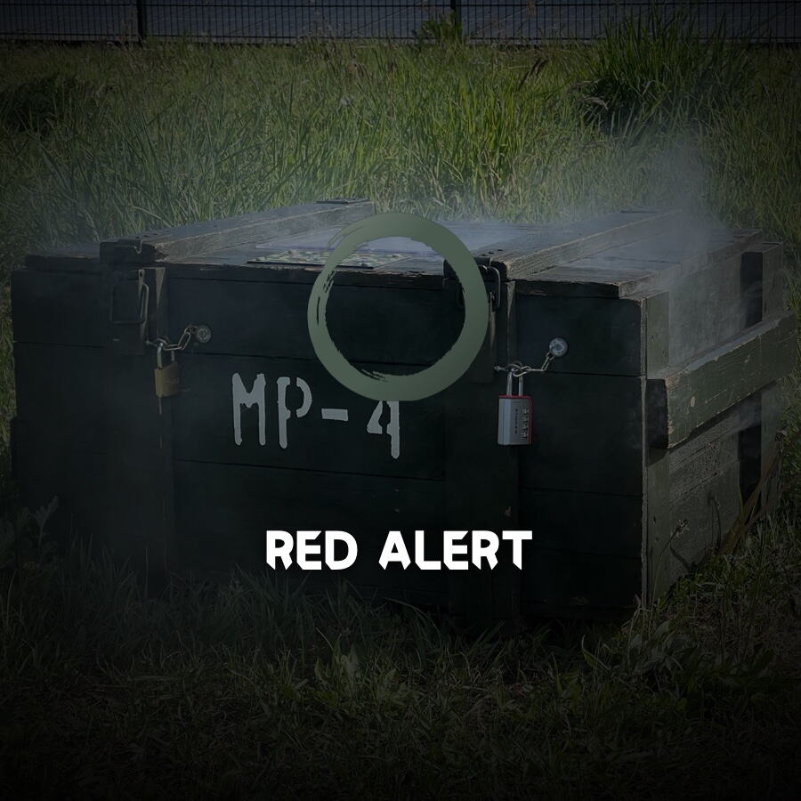 Red Alert: de bomkist MP-4 in het veld, met de legergroene ShadowLab-cirkel